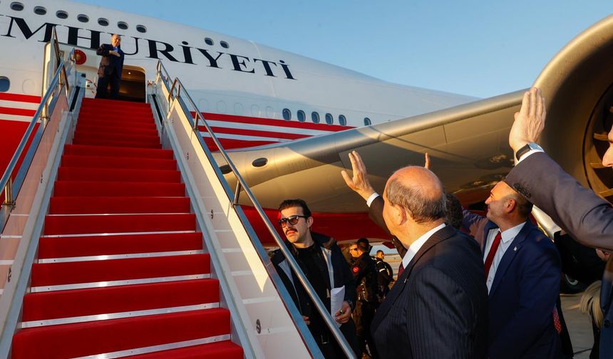 Türkiye Cumhuriyeti Cumhurbaşkanı Erdoğan KKTC’den ayrıldı