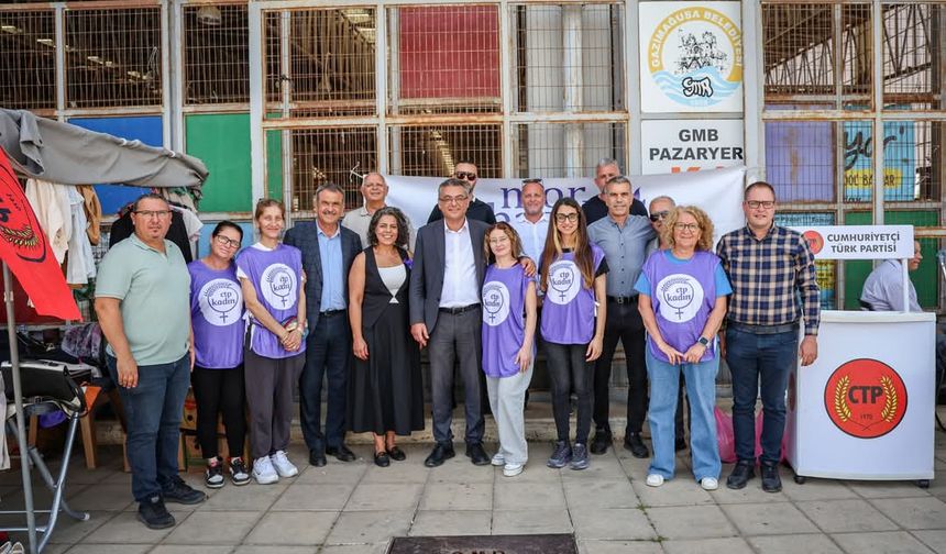 CTP'li kadınlar hem dayanışma gösterdi hem imza topladı