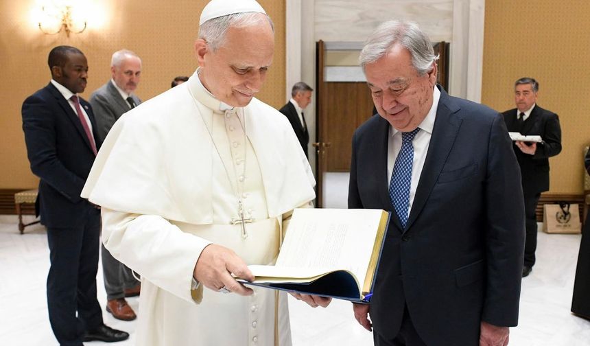 Papa 14. Leo, BM Genel Sekreteri Guterres ile görüştü