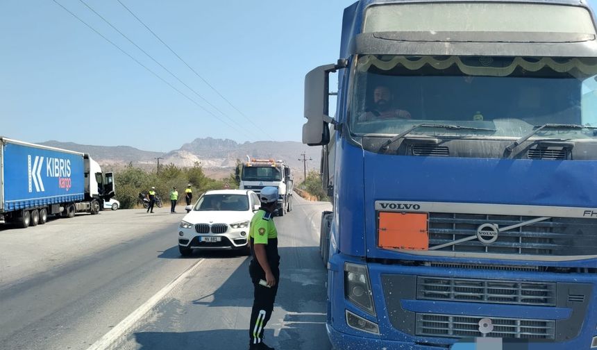 Altı kamyon sürücüsü hakkında yasal işlem başlatıldı