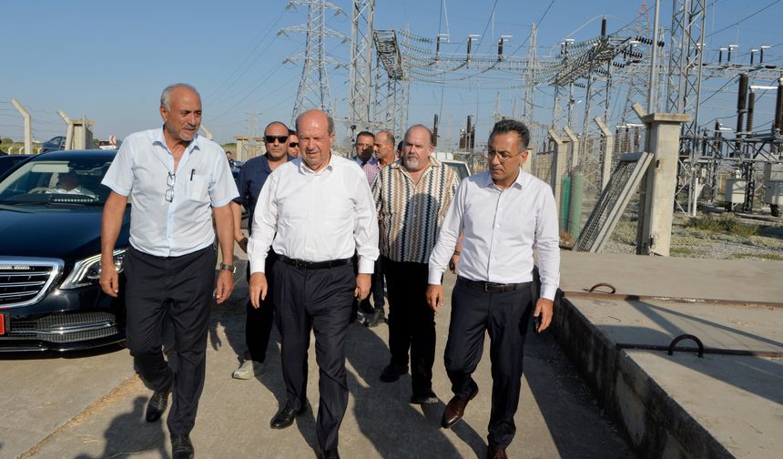 Cumhurbaşkanı Tatar, Güneşköy Trafo Merkezinde devam eden çalışmaları yerinde inceledi