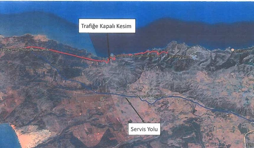Geçitköy-Lapta kavşağı ile Kayalar-Sadrazamköy yol güzergâhları trafiğe kapatılıyor