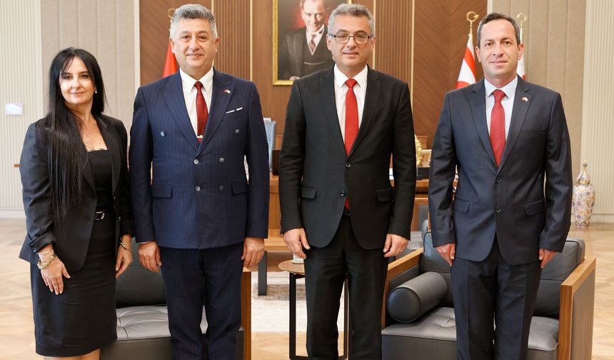 Cumhurbaşkanı Erhürman, Sivil Savunma Teşkilatı Başkanı Balaban’ı kabul etti