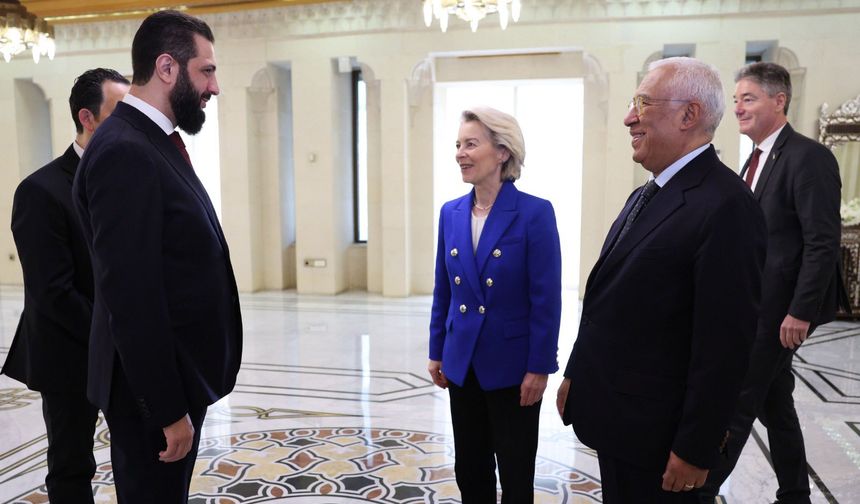AB heyeti Şam’da: Ursula von der Leyen ve Antonio Costa, Ahmed Şara ile görüştü