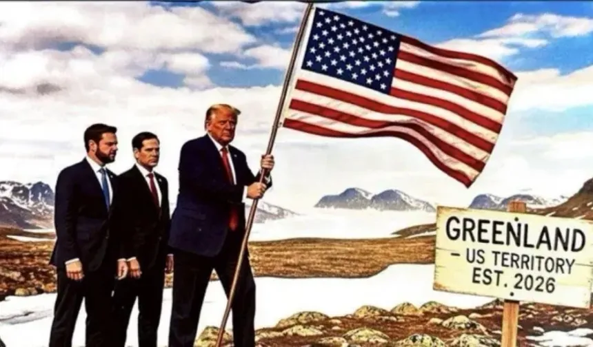 Trump, Grönland'e ABD bayrağı diktiği bir görsel paylaştı: Orayı almalıyız, koruyamıyorlar
