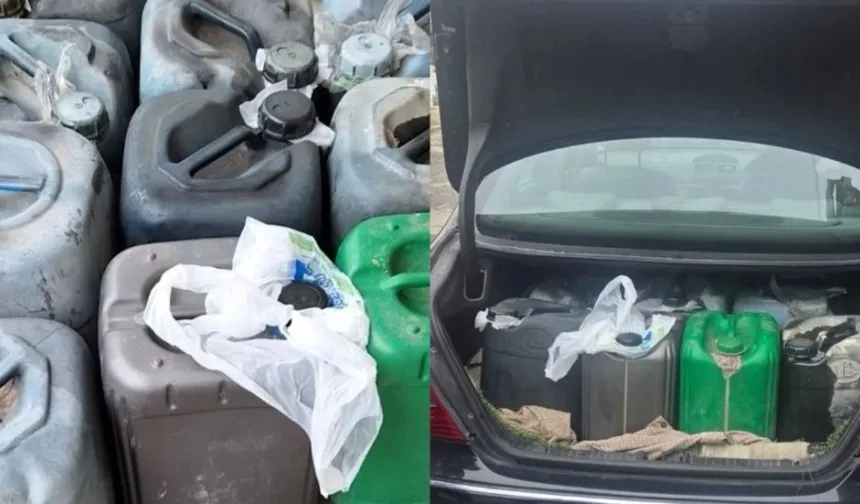 Rum Yönetimi Gümrük Dairesi, Kuzey'den Güney'e geçen bir araçta 200 litre yakıt ele geçirdi