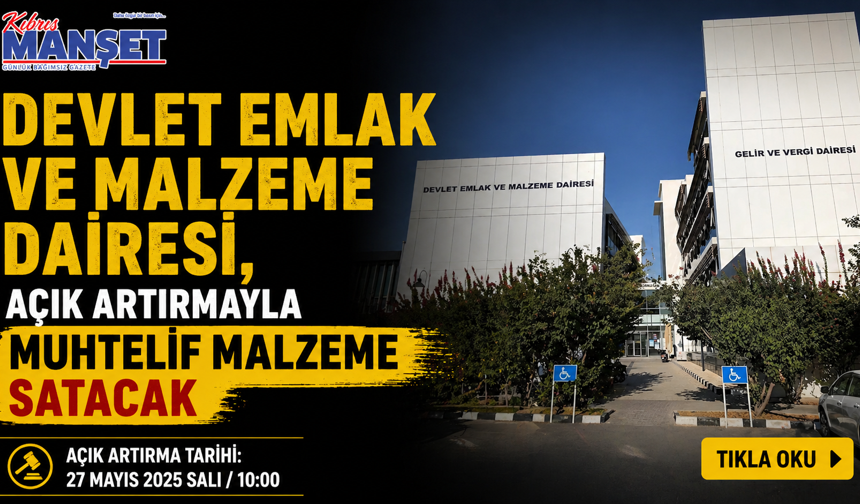 Devlet Emlak ve Malzeme Dairesi, açık artırmayla muhtelif malzeme satacak