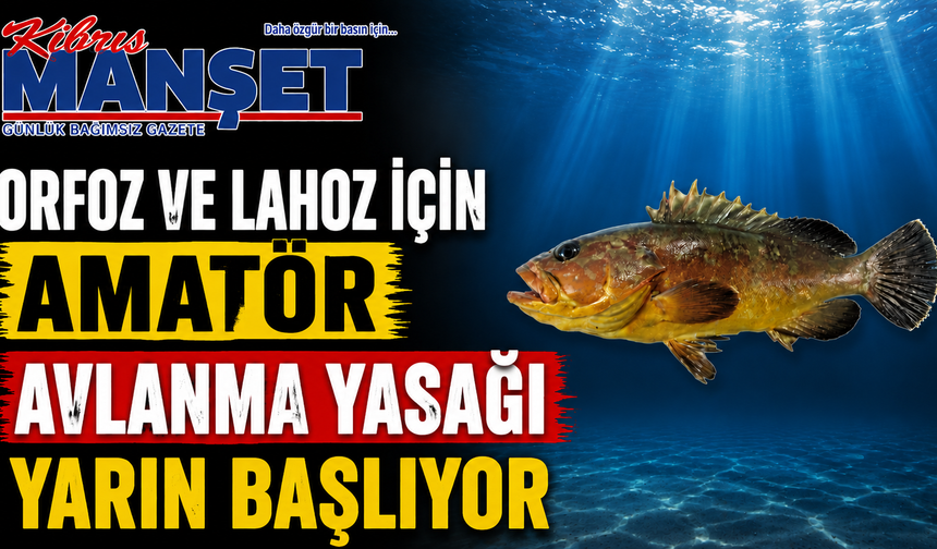 Orfoz ve Lahoz için amatör avlanma yasağı yarın başlıyor