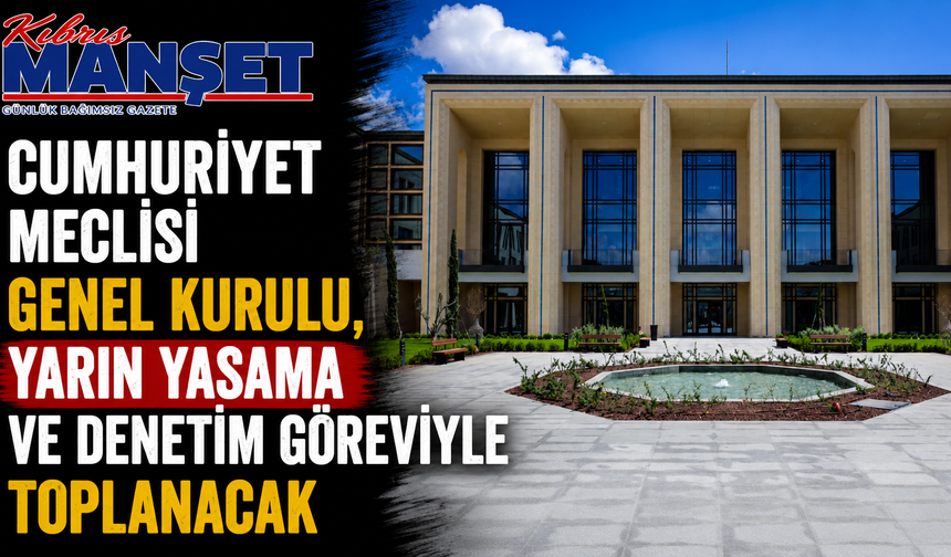 Meclis Genel Kurulu, yasama ve denetim göreviyle toplanacak