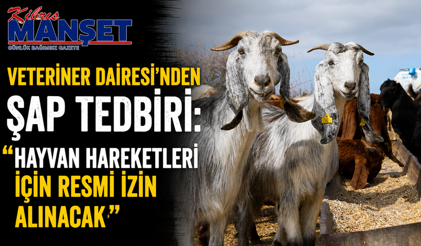 Veteriner Dairesi’nden şap tedbiri: “Hayvan hareketleri için resmi izin alınacak”