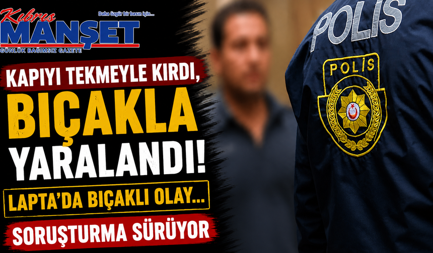 Kapıyı Tekmeyle Kırdı, Bıçakla Yaralandı