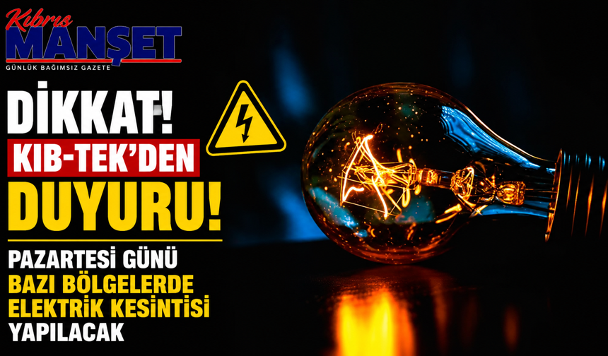 Pazartesi günü bazı bölgelerde elektrik kesintisi yapılacak