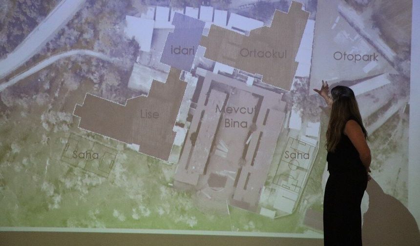 Lefke Gazi Lisesi'nin yeni binasıyla ilgili bilgilendirme toplantısı yapıldı