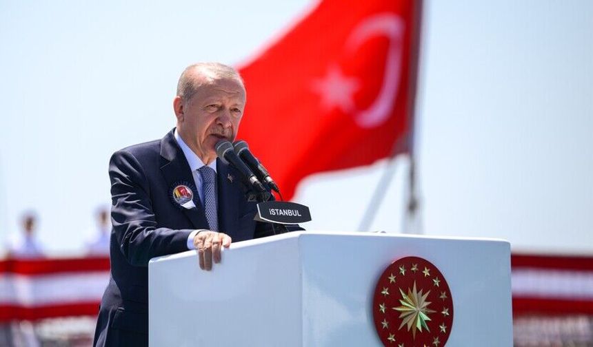 Erdoğan: "Türkiye, tarihinde ilk kez bir NATO ve Avrupa Birliği üyesi ülkeye savaş gemisi ihraç etmiştir"