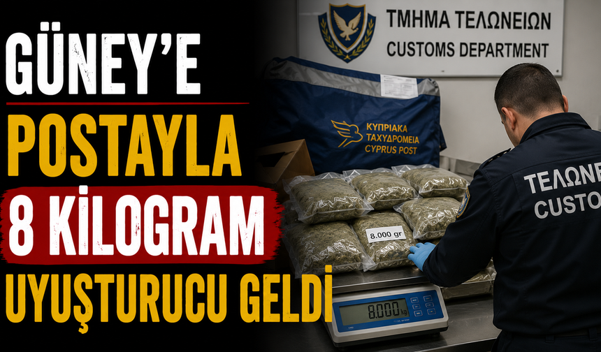Güney'e postayla 8 kilogram uyuşturucu geldi