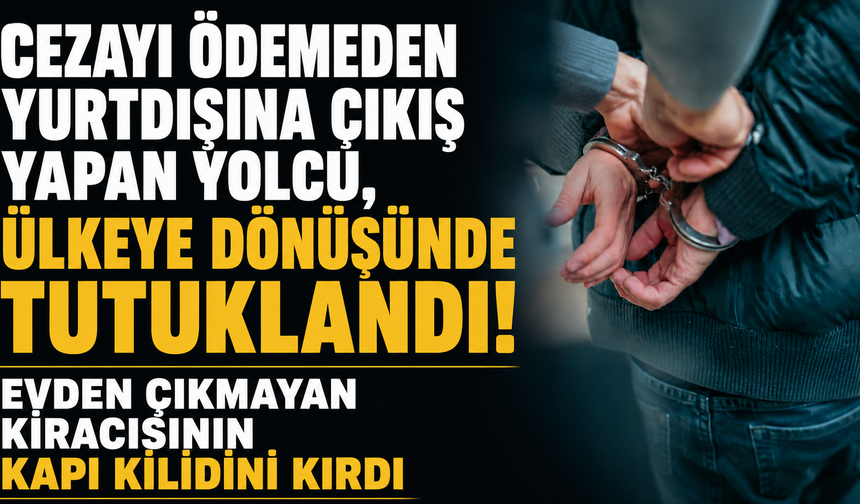 Cezayı ödemeden yurtdışına çıkış yapan yolcu, ülkeye dönüşünde tutuklandı