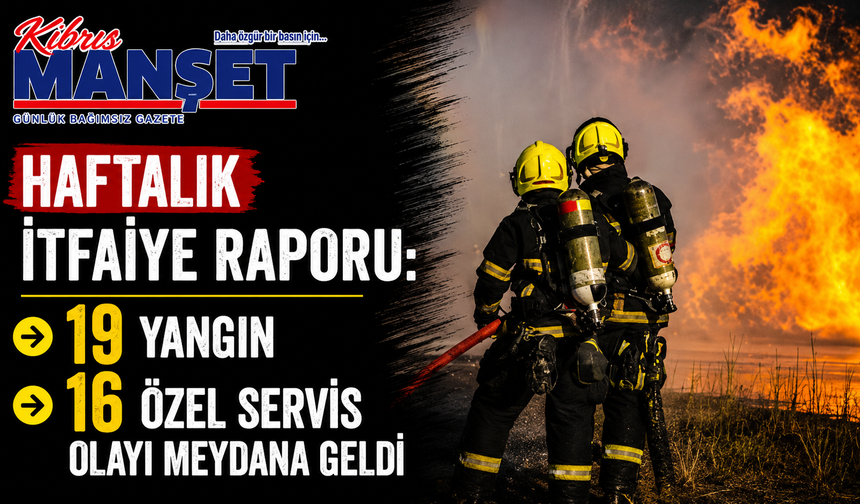 Haftalık İtfaiye Raporu: 19 yangın ve 16 özel servis olayı meydana geldi