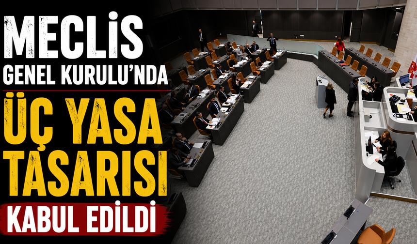 Meclis Genel Kurulu'nda üç yasa tasarısı kabul edildi