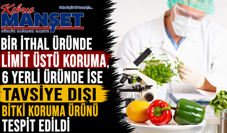 Bir ithal üründe limit üstü koruma, 6 yerli üründe ise tavsiye dışı bitki koruma ürünü tespit edildi