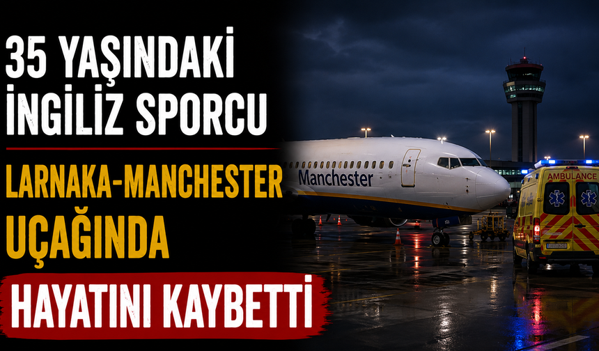 35 yaşındaki İngiliz sporcu Larnaka-Manchester uçağında hayatını kaybetti