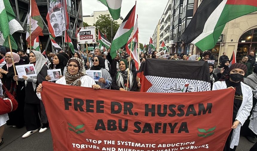 Berlin'de Filistin’e destek gösterisi yapıldı