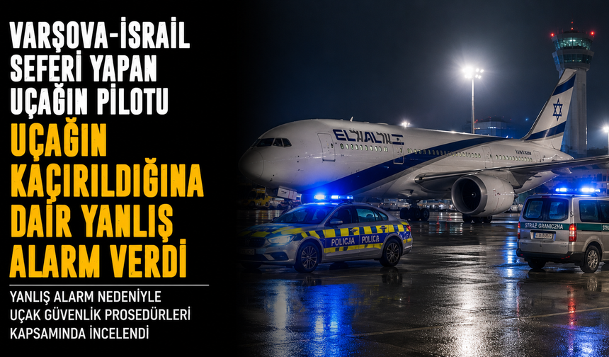 Varşova-İsrail seferi yapan uçağın pilotu uçağın kaçırıldığına dair yanlış alarm verdi