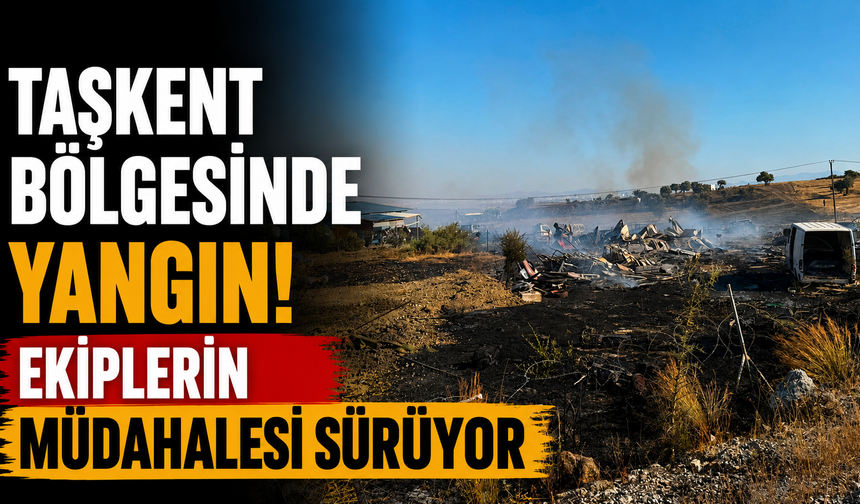 Taşkent bölgesinde yangın… Ekiplerin müdahalesi sürüyor
