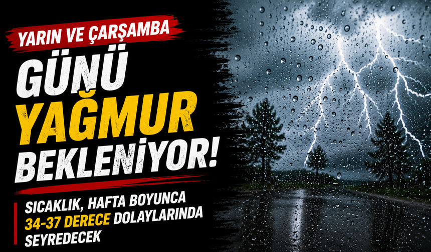 Yarın ve çarşamba günü yağmur bekleniyor…