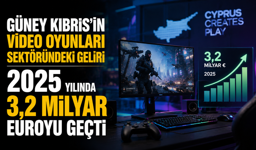 Güney Kıbrıs'ın video oyunları sektöründeki geliri 2025 yılında 3,2 milyar euroyu geçti