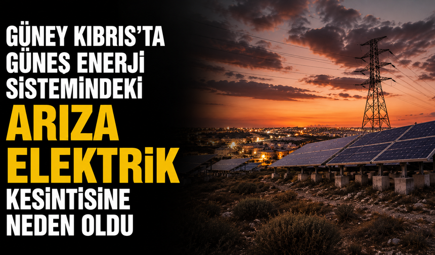 Güney Kıbrıs’ta güneş enerji sistemindeki arıza elektrik kesintisine neden oldu