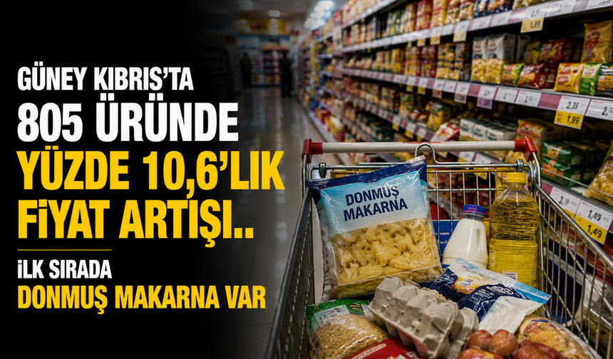 Güney Kıbrıs’ta 805 üründe yüzde 10,6'lık fiyat artışı.. İlk sırada donmuş makarna var
