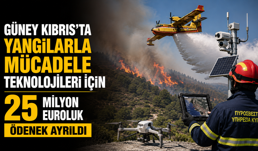 Güney Kıbrıs’ta yangılarla mücadele teknolojileri için 25 milyon euroluk ödenek ayrıldı