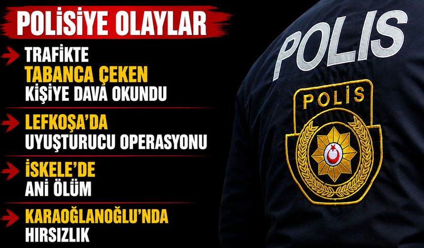 Polisiye olaylar… Trafikte tabanca çeken kişiye dava okundu