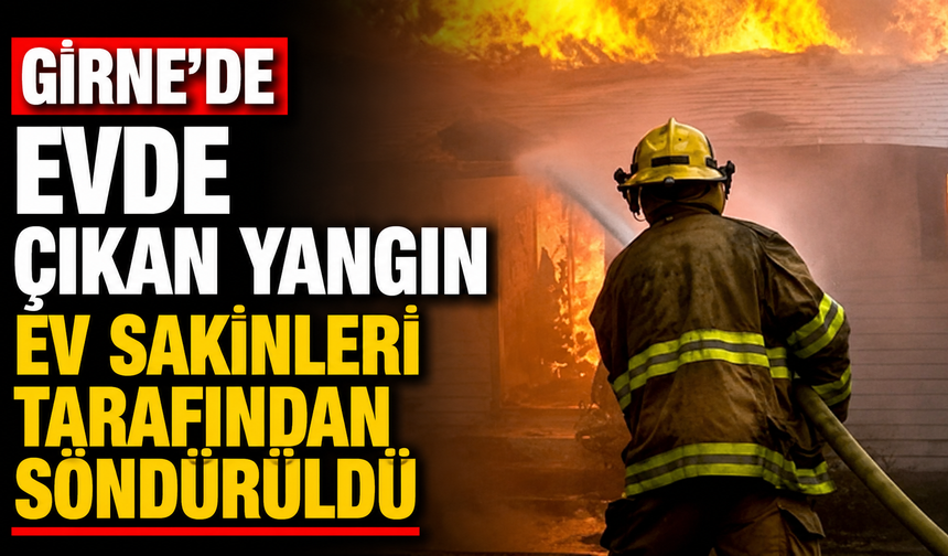 Girne’de evde çıkan yangın ev sakinleri tarafından söndürüldü