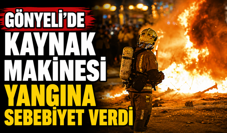 Gönyeli’de kaynak makinesi yangına sebebiyet verdi