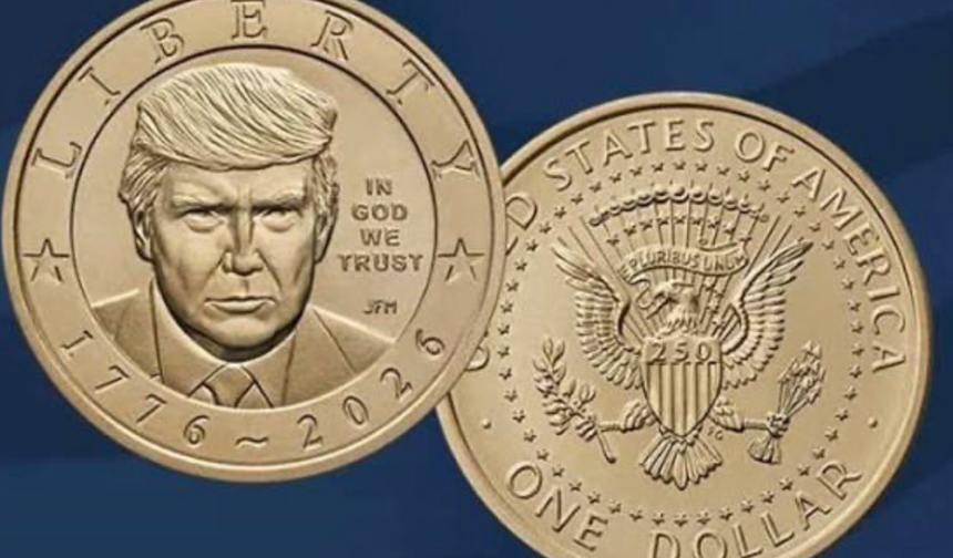 ABD'de bağımsızlığın 250. yılı anısına Trump portreli 1 dolarlık madeni para basıldı
