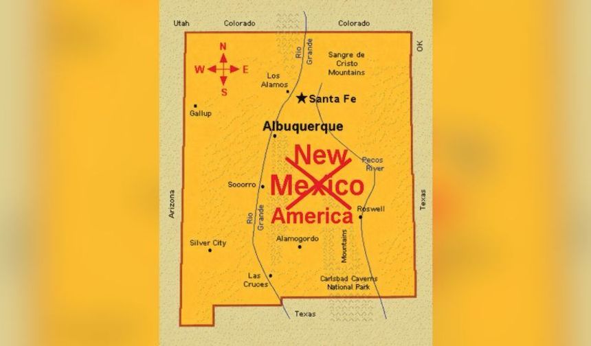 New Mexico Valisi'nden Trump'ın "New America" paylaşımına tepki: ”New Mexico'nun adı tartışmaya açık değil”