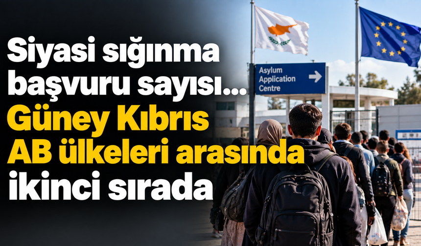 Siyasi sığınma başvuru sayısı... Güney Kıbrıs AB ülkeleri arasında ikinci sırada
