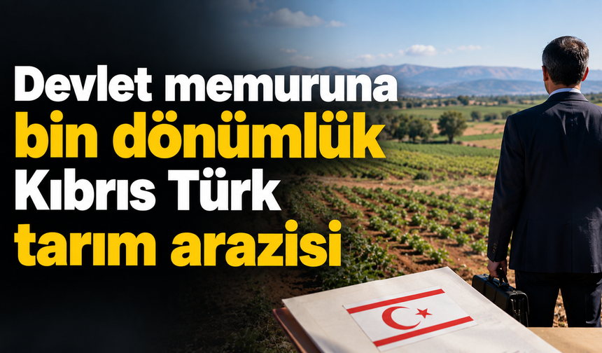 Devlet memuruna bin dönümlük Kıbrıs Türk tarım arazisi