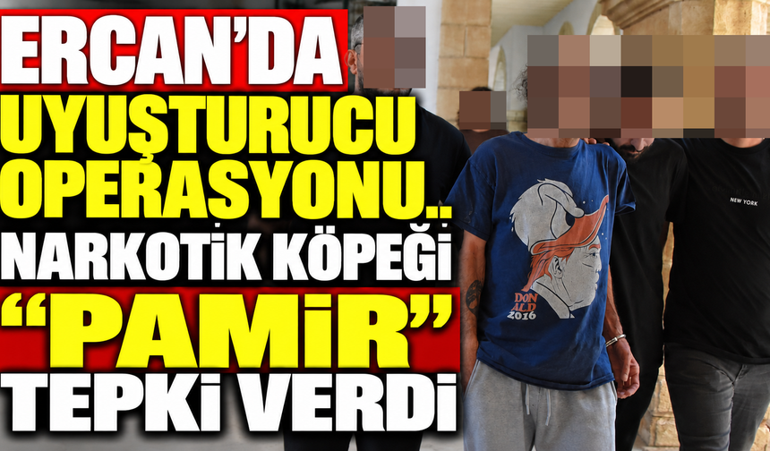 Ercan’da uyuşturucu operasyonu.. Narkotik köpeği “pamir” tepki verdi