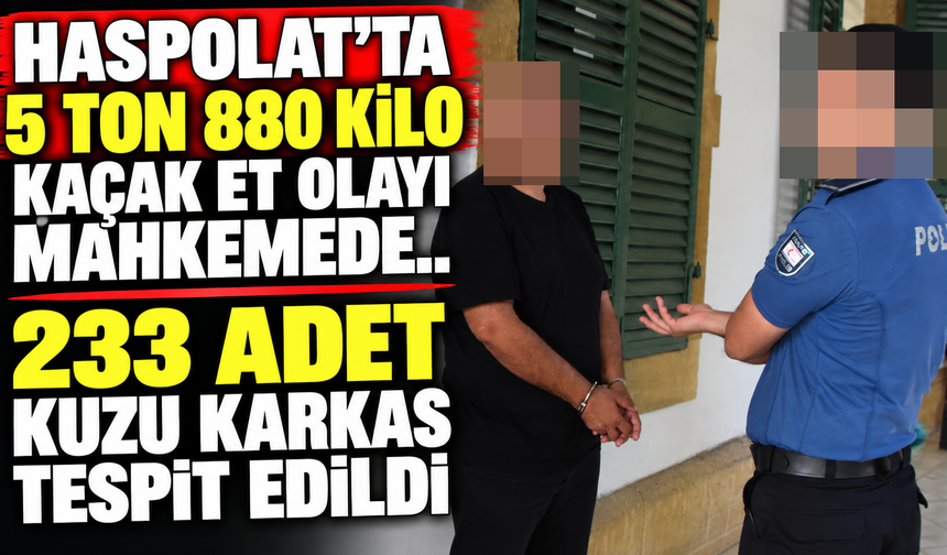 Haspolat’ta 5 ton 880 kilo kaçak et olayı mahkemede