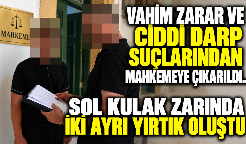 Vahim zarar ve ciddi darp suçlarından mahkemeye çıkarıldı