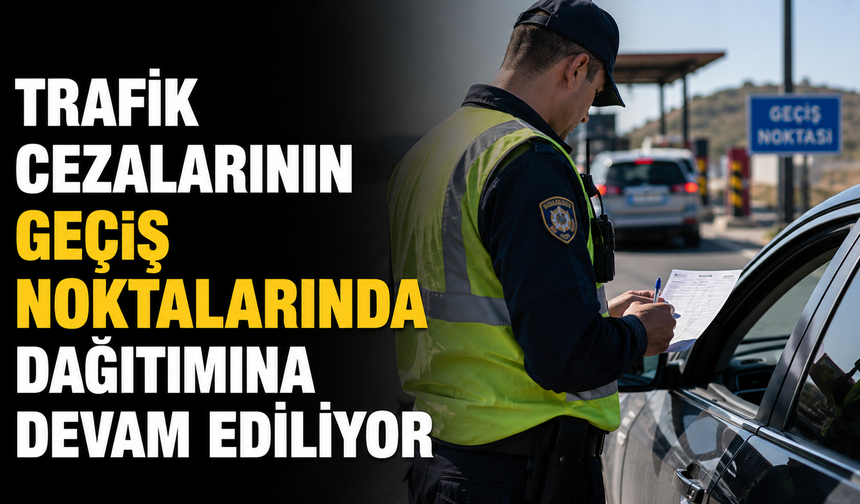 Trafik cezalarının geçiş noktalarında dağıtımına devam ediliyor