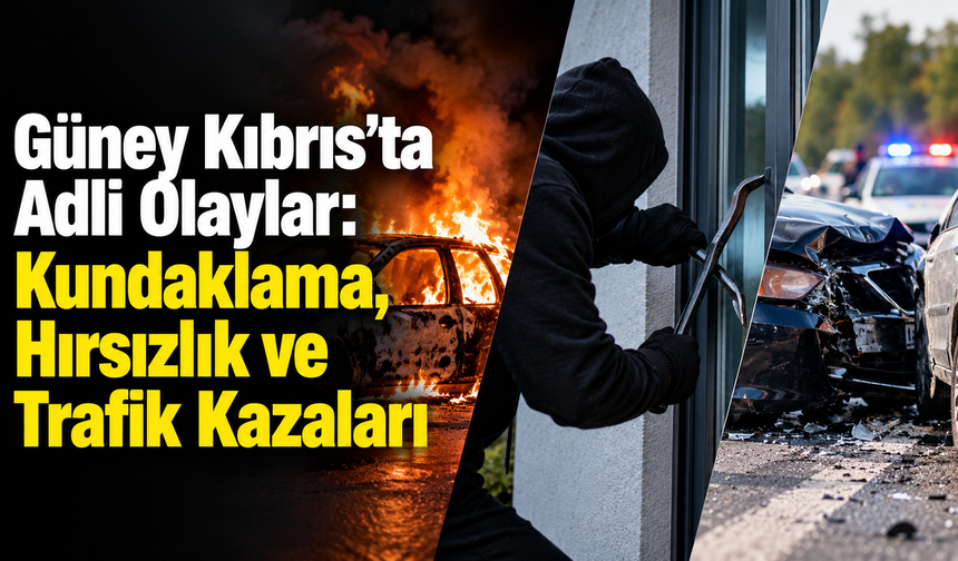 Güney Kıbrıs’ta Adli Olaylar: Kundaklama, Hırsızlık ve Trafik Kazaları
